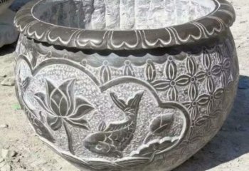 北京精致青石浮雕水缸，为您打造精美绝伦的定制雕塑
