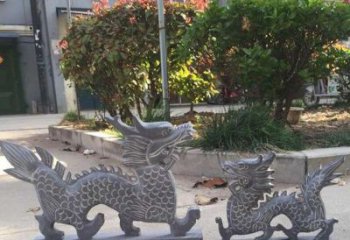 北京青石雕刻母子龙是由中领雕塑工厂家生产的一…