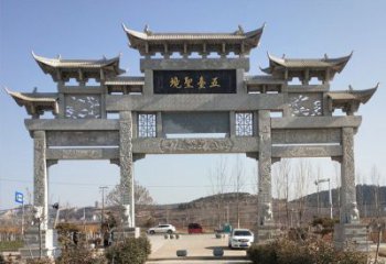 北京青石牌坊雕塑：精美瑰丽古朴简洁