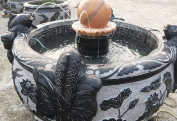 北京青石鱼缸雕塑，装点您的生活