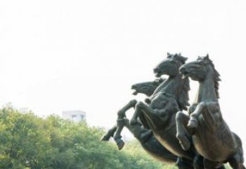 北京中领雕塑出品，精美青铜三匹马铜雕塑