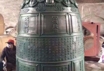 北京古典铜钟雕塑，装点家园
