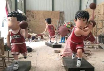 北京全民健身卡通打篮球人物雕塑