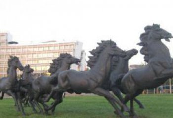 北京群马公园动物铜雕，让艺术描绘你的故事