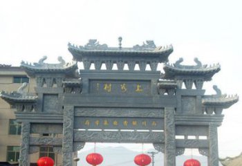 北京三门村口牌楼石雕，精美绝伦