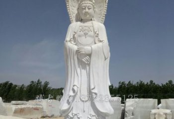 北京观赏性质的三面观音石雕塑