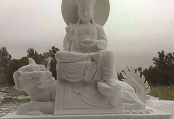 北京石雕乘谛听的地藏菩萨