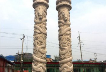 北京石雕华表盘龙柱，雕塑工艺的精美展示
