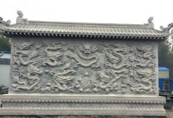 北京中领雕塑：精美九龙壁雕塑，添彩寺庙庭院