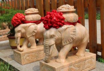 北京把大象的能量带入家庭——石雕聚宝盆大象雕塑