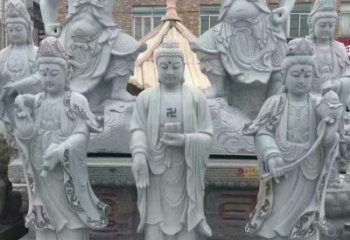 北京石雕立式东方三圣