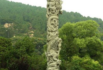 北京中领雕塑：大气雄伟的石雕龙柱