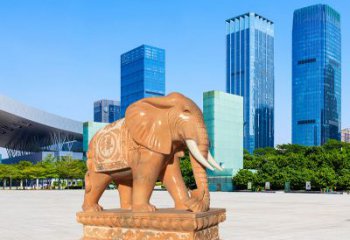 北京大象雕塑，现代大象喷水雕塑，营造雅致优雅氛围