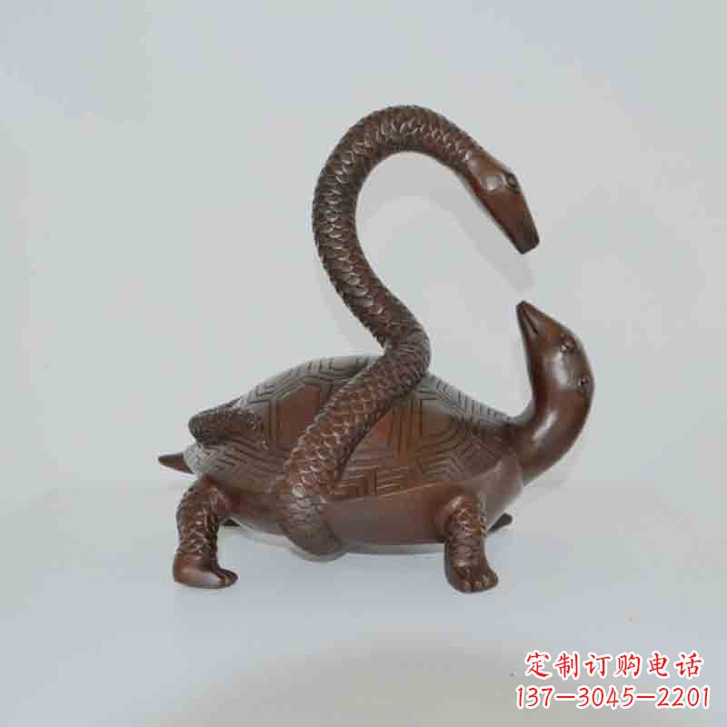 北京乌龟背蛇龟蛇铜雕