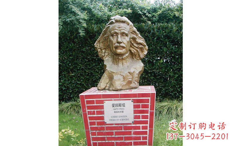 北京西方名人爱因斯坦头像铜雕