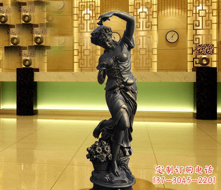 北京西方女人别墅景观铜雕