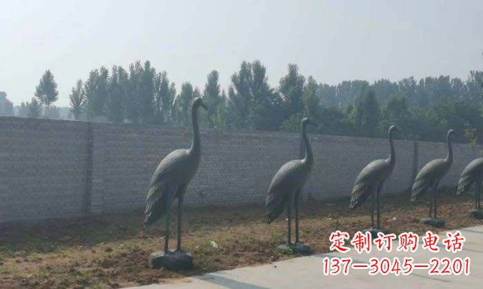 北京仙鹤抽象铜雕 (2)