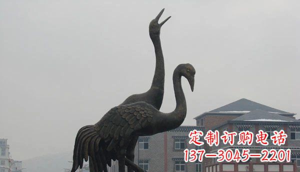 北京仙鹤公园景观铜雕