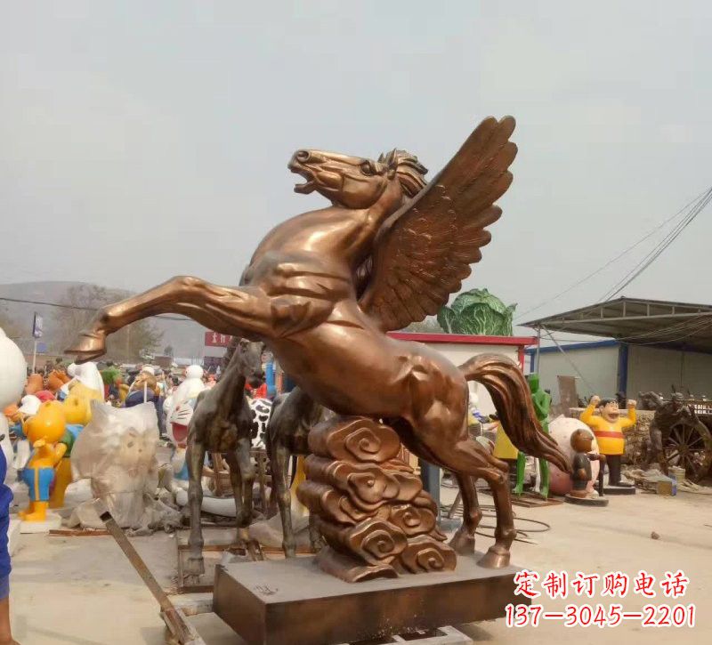 北京祥云飞马铜雕