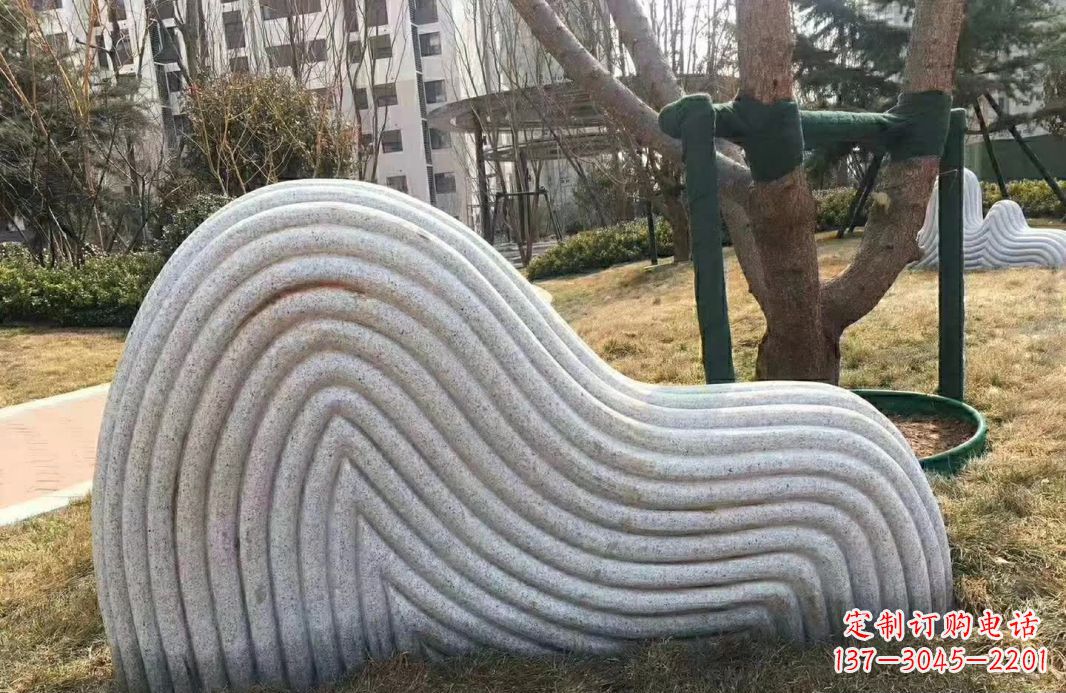 北京小区大理石纹理假山雕塑