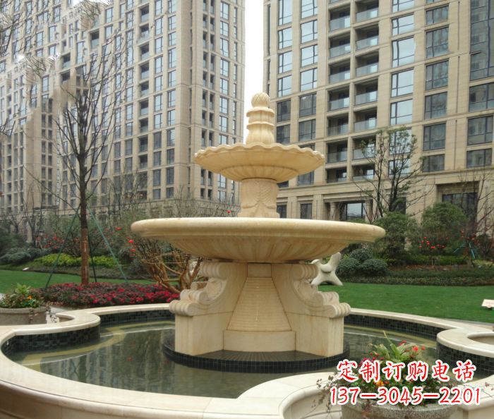 北京小区景观大理石喷泉石雕 (8)