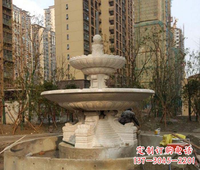 北京小区景观大型喷泉石雕 (3)