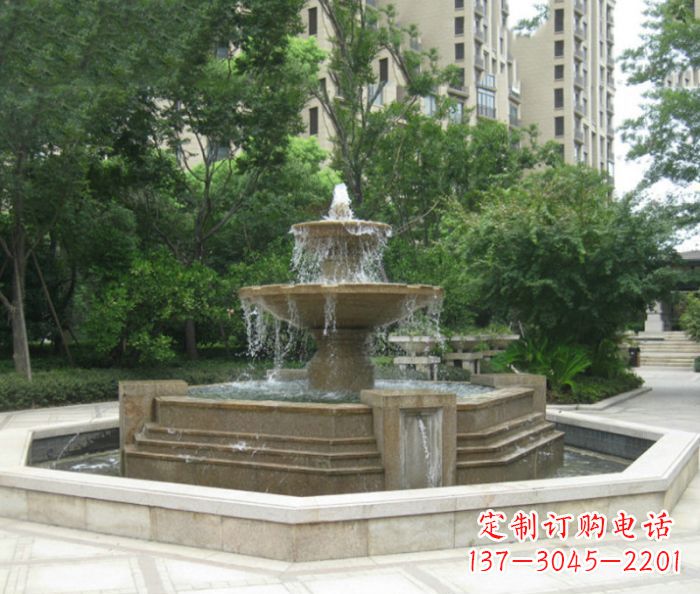 北京小区景观大型喷泉石雕 (7)