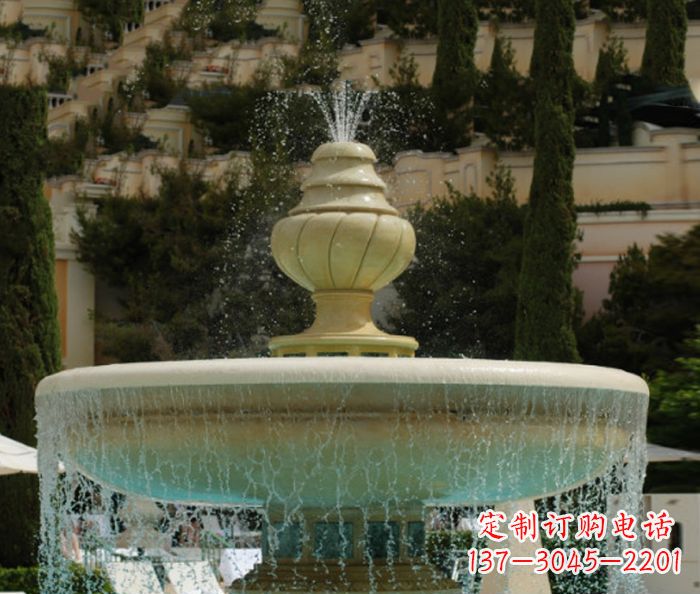 北京小区景观多层喷泉石雕_2