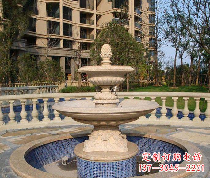 北京小区景观多层喷泉石雕