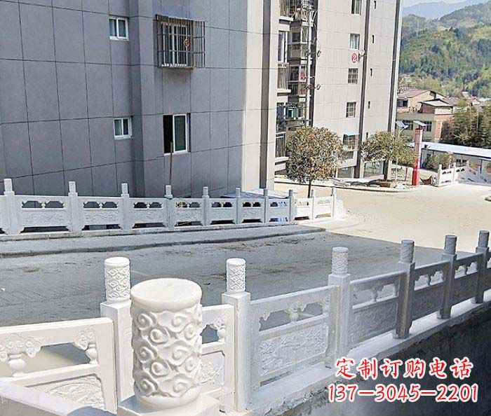北京小区景观汉白玉石雕栏板