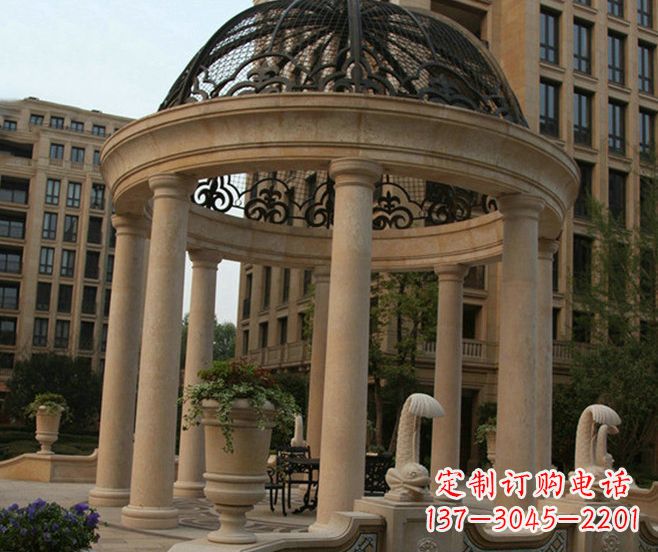 北京小区景观欧式石雕凉亭