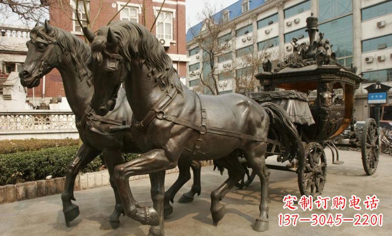 北京小区欧式马车铜雕