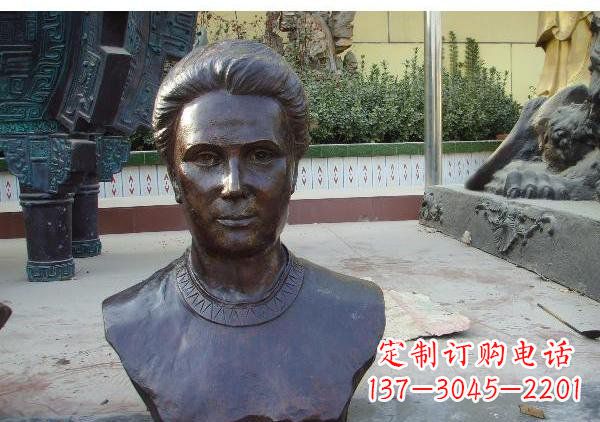 北京校园居里夫头像铜雕