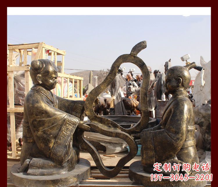 北京校园孔融让梨铜雕