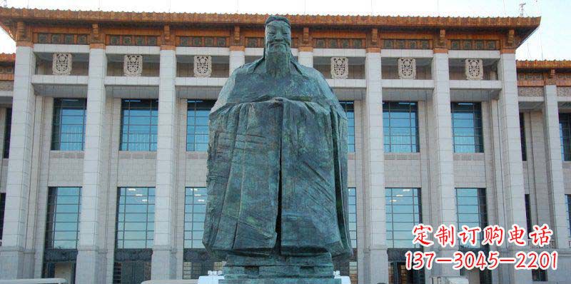 北京校园孔子景观铜雕