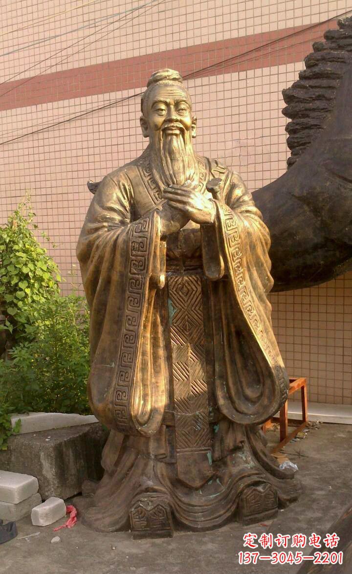 北京校园孔子像人物铜雕