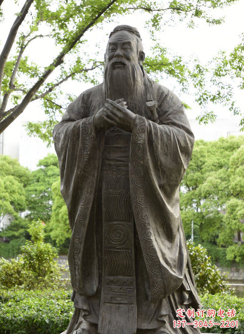 北京校园孔子行教像铜雕 (2)