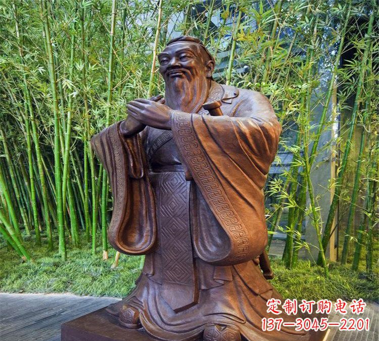 北京校园孔子行教像铜雕