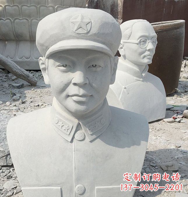 北京校园雷锋头像石雕