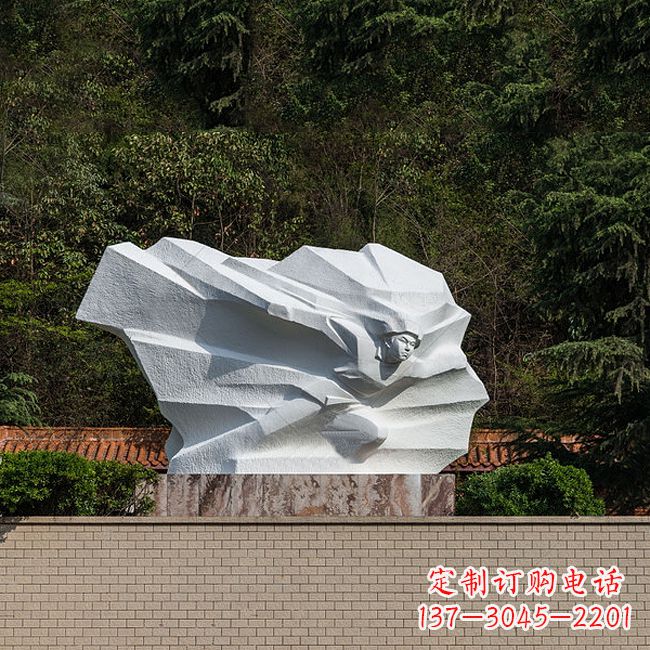 北京英雄人物黄继光景区景点汉白玉石刻雕塑