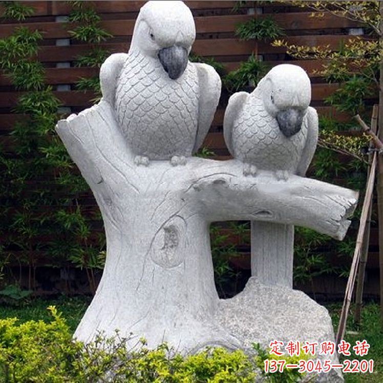 北京鹦鹉大理石雕塑