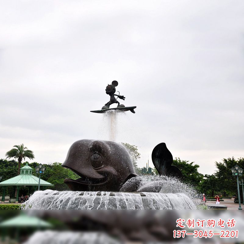 北京鱼和小孩水景喷泉