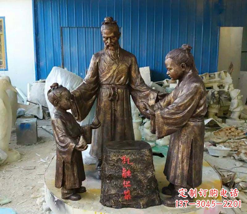 北京寓言故事孔融让梨人物铜雕