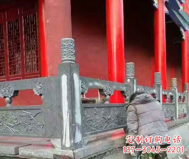 北京园林仿古石栏板景观石雕 (9)