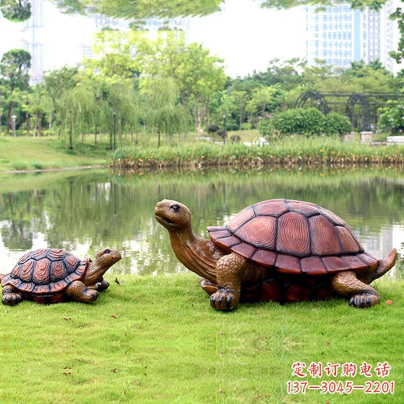 北京园林仿真乌龟玻璃钢池塘湖泊水景雕塑摆件