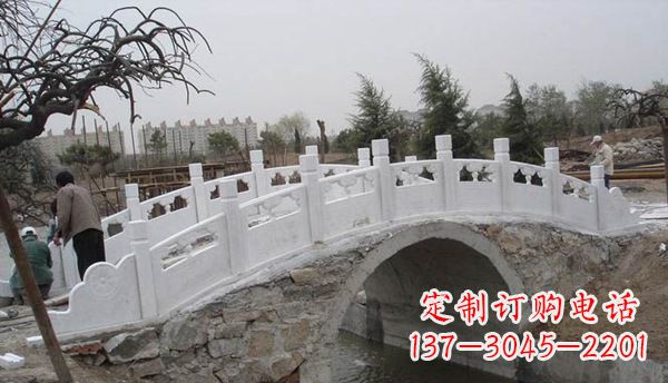 北京园林汉白玉大桥栏板景观石雕