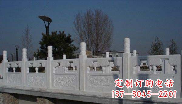 北京园林汉白玉栏板景观石雕