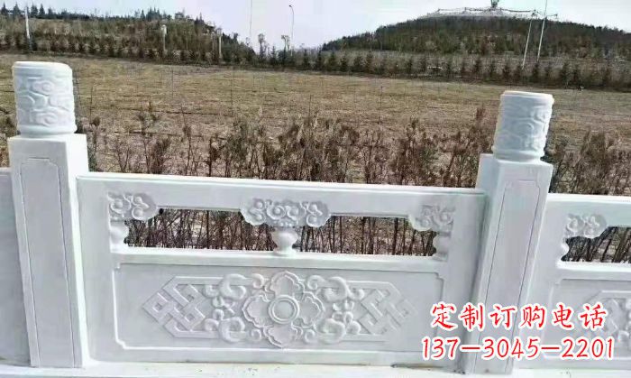 北京园林汉白玉石浮雕栏板 (4)