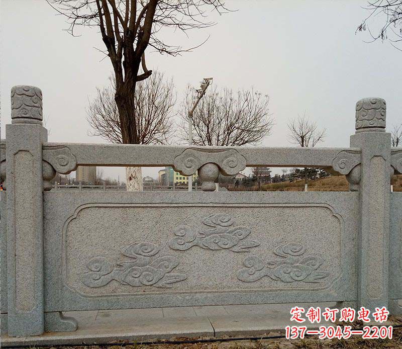 北京园林护城河石栏板景观石雕