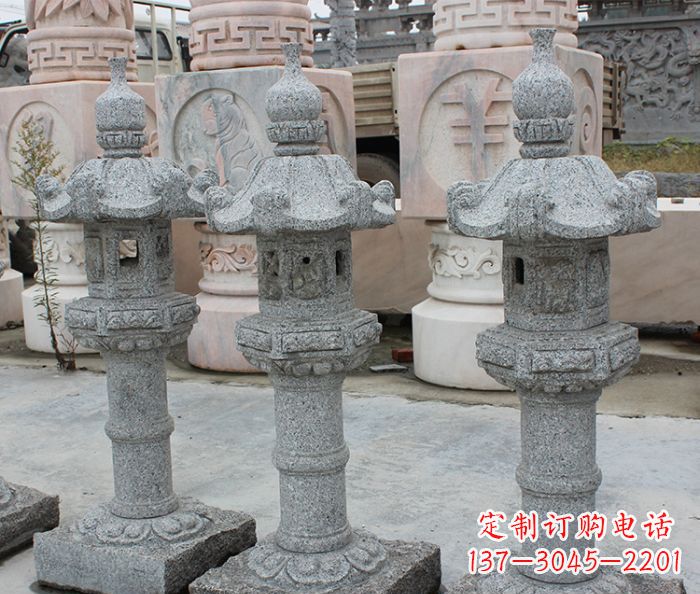 北京园林景观大理石雕塑石灯